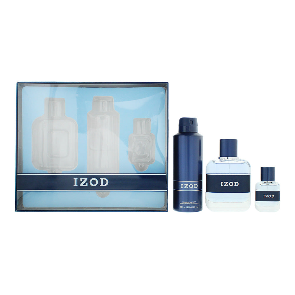 Izod New Classic 3 Piece Gift Set: EDT 100ml - EDT Travel Spray 15ml - BS 200ml