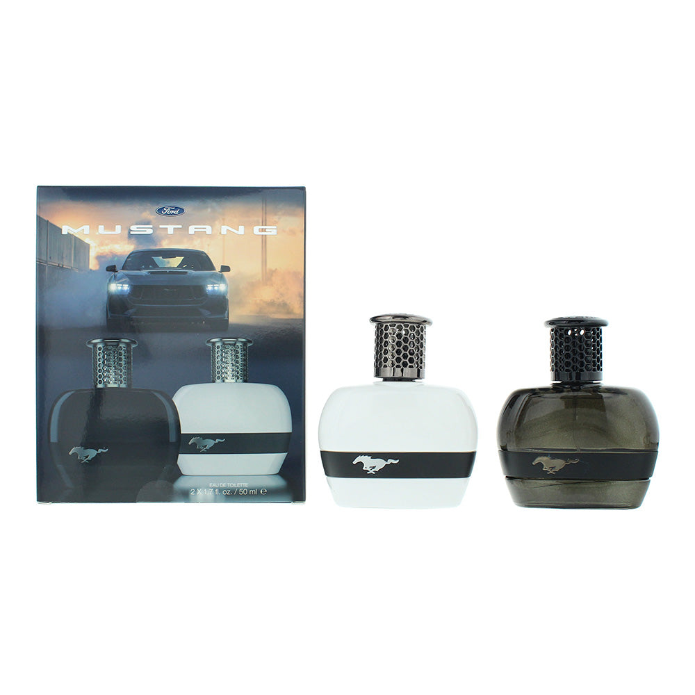 Mustang Black  White 2 Piece Gift Set: EDT 2 x 50ml