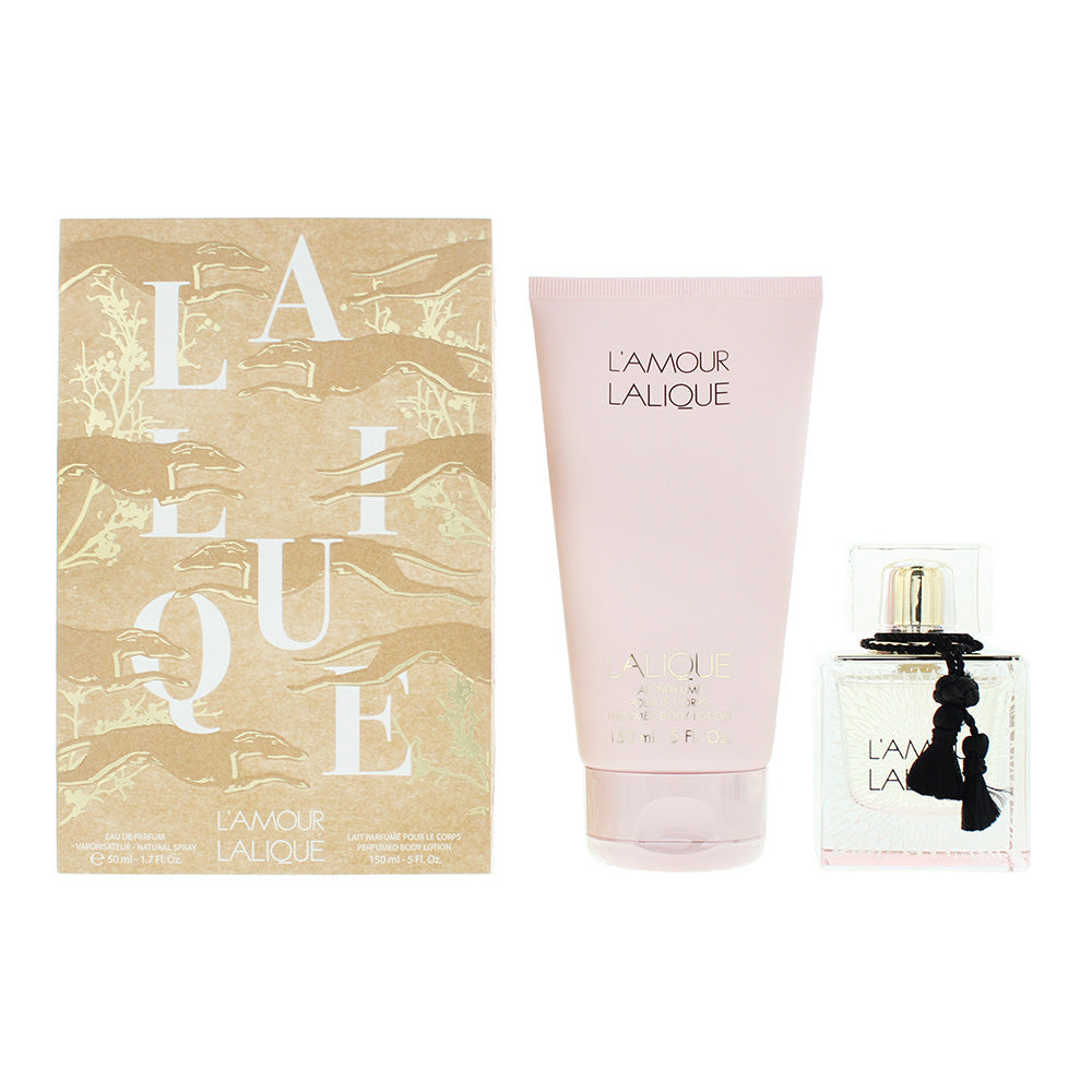 Lalique L'amour 2 Piece Gift Set: Eau de Parfum 50ml - Body Lotion 150ml
