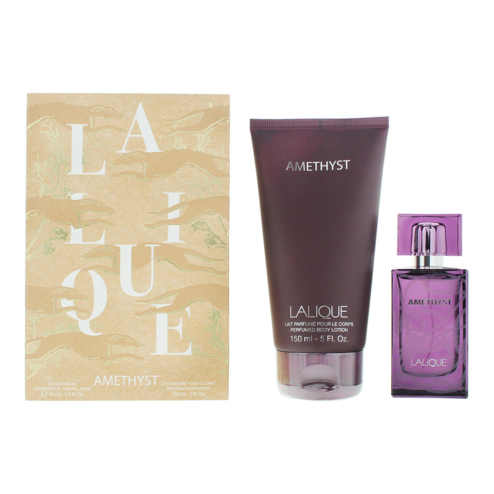 Lalique Amethyst 2 Piece Gift Set: Eau de Parfum 50ml - Body Lotion 150ml