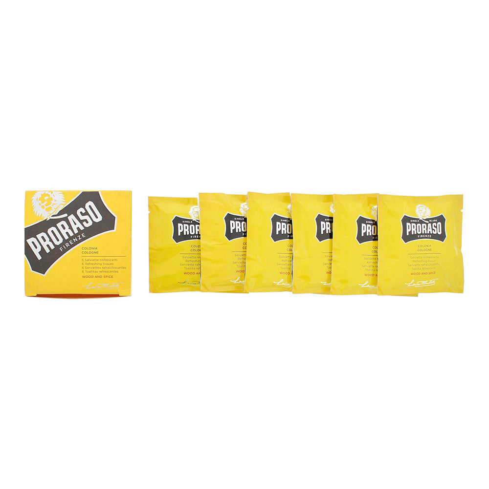 Proraso Wood And Spice Refreshing Tissues 6pcs