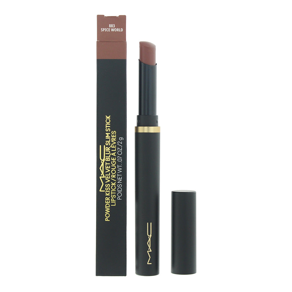 MAC Powder Kiss Velvet Blur Slim Spice World Lipstick 2g