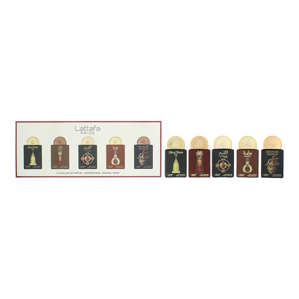 Lattafa Pride 5 Piece Gift Set: Art of Arabia I Eau de Parfum 20ml - Eau de Parfum 20ml - Eau de Parfum 20ml - Eau de Parfum 20ml - Eau de Parfum 20ml