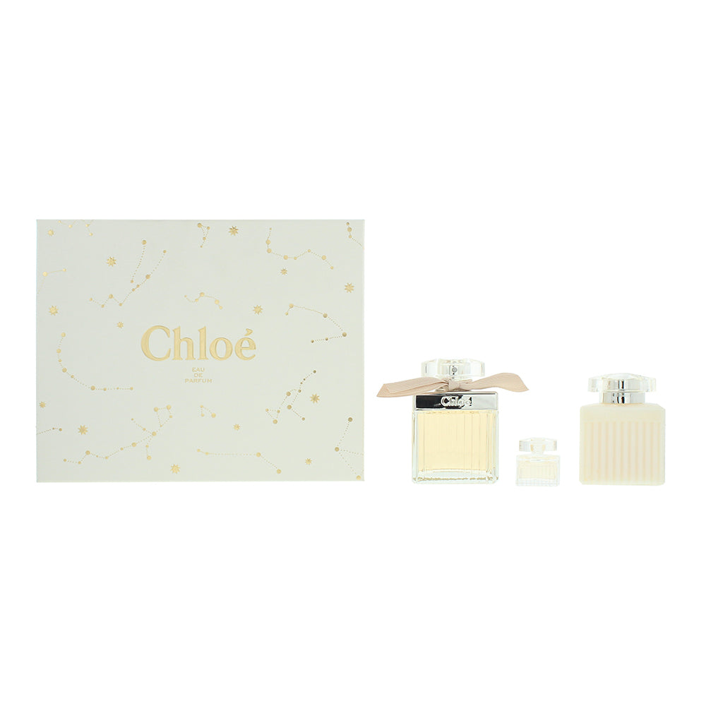 Chloé 3 Piece Gift Set: Eau de Parfum 75ml - Eau de Parfum 5ml - Body Lotion 100ml