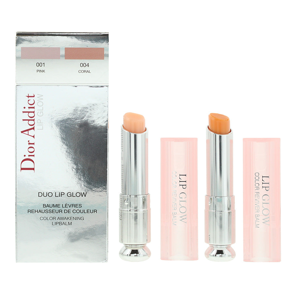 Dior Addict Duo Lip Glow Pink  Coral Lip Balm 3.5g