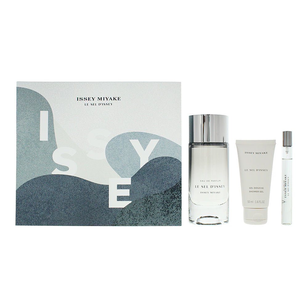 Issey Miyake Le Sel D'issey 3 Piece Gift Set: Eau de Toilette 100ml - Eau de Toilette 10ml - Shower Gel 50ml