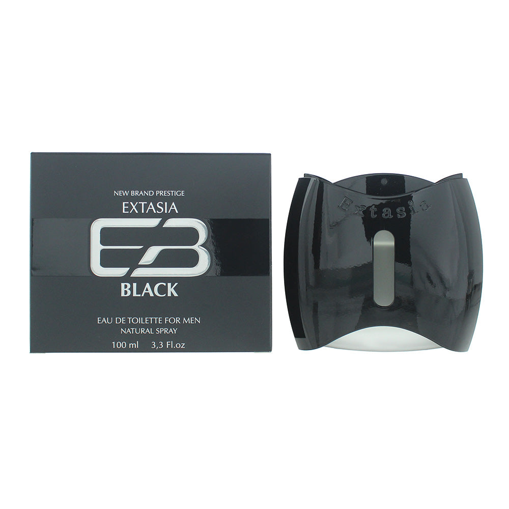New Brand Extasia Black For Men Eau de Toilette 100ml