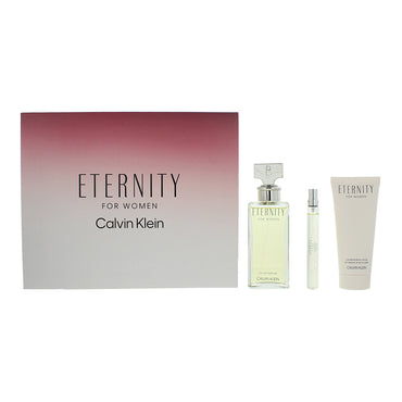 Calvin Klein Eternity For Women 3 Piece Gift Set: Eau de Parfum 100ml - Eau de P