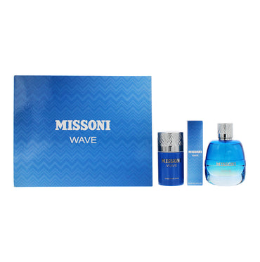 Missoni Wave 3 Piece Gift Set: Eau de Toilette 100ml - Eau de Toilette 10ml - De