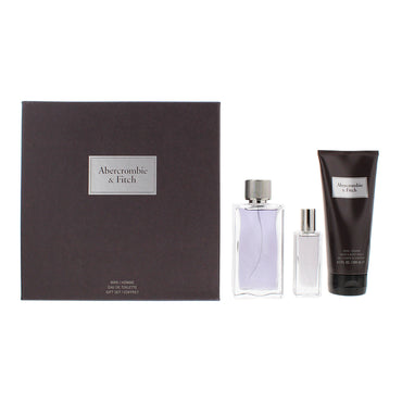 Abercrombie & Fitch First Instinct 3 Piece Gift Set: Eau de Toilette 100ml - Eau
