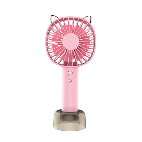 Cute Handheld Mini Fan Desktop Small Fan USB Charging Easy To Carry Fan Mute Small Fan