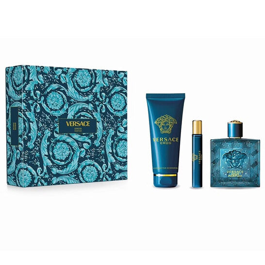 VERSACE EROS SET: EDP SPRAY 100ML + SG 150ML + EDP SPRAY 10ML