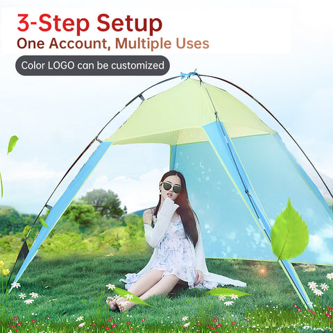 Pop Up Beach Tent Sun Shade Shelter Anti-UV Shelter Fully Automatic Folding Camping Tent