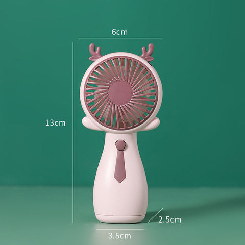 Girls Fan Cute Fan Antlers Small Fan Handheld Fan Mini Portable Fan Company Gift Fan