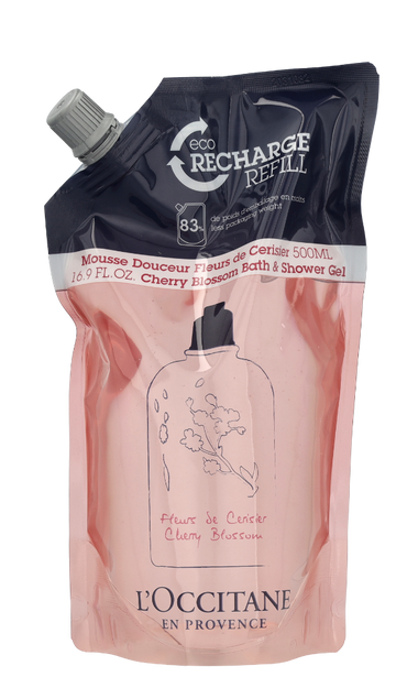 L'Occitane Cherry Blossom Bath & Shower Gel - Refill 500 ml