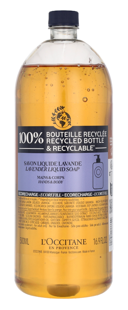 L'Occitane Lavender Liquid Hand & Body Soap - Refill 500 ml