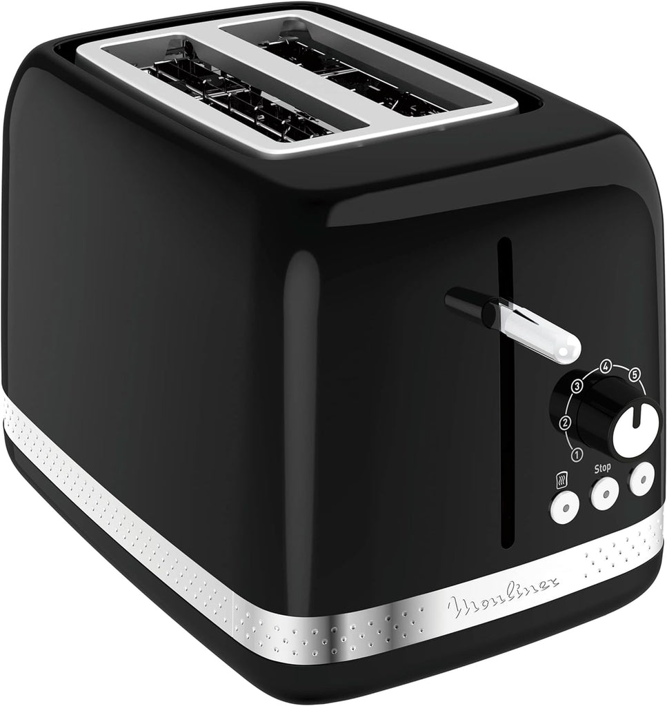 Moulinex-Toaster | 2 Scheiben | Schwarz und Chrom