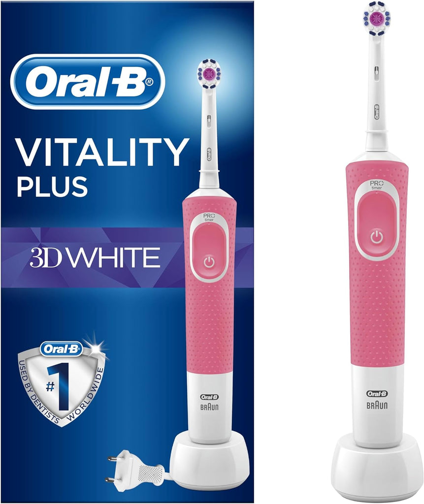Escova de dentes Braun | vitalidade mais | 3dw | rosa | 2 cabeças