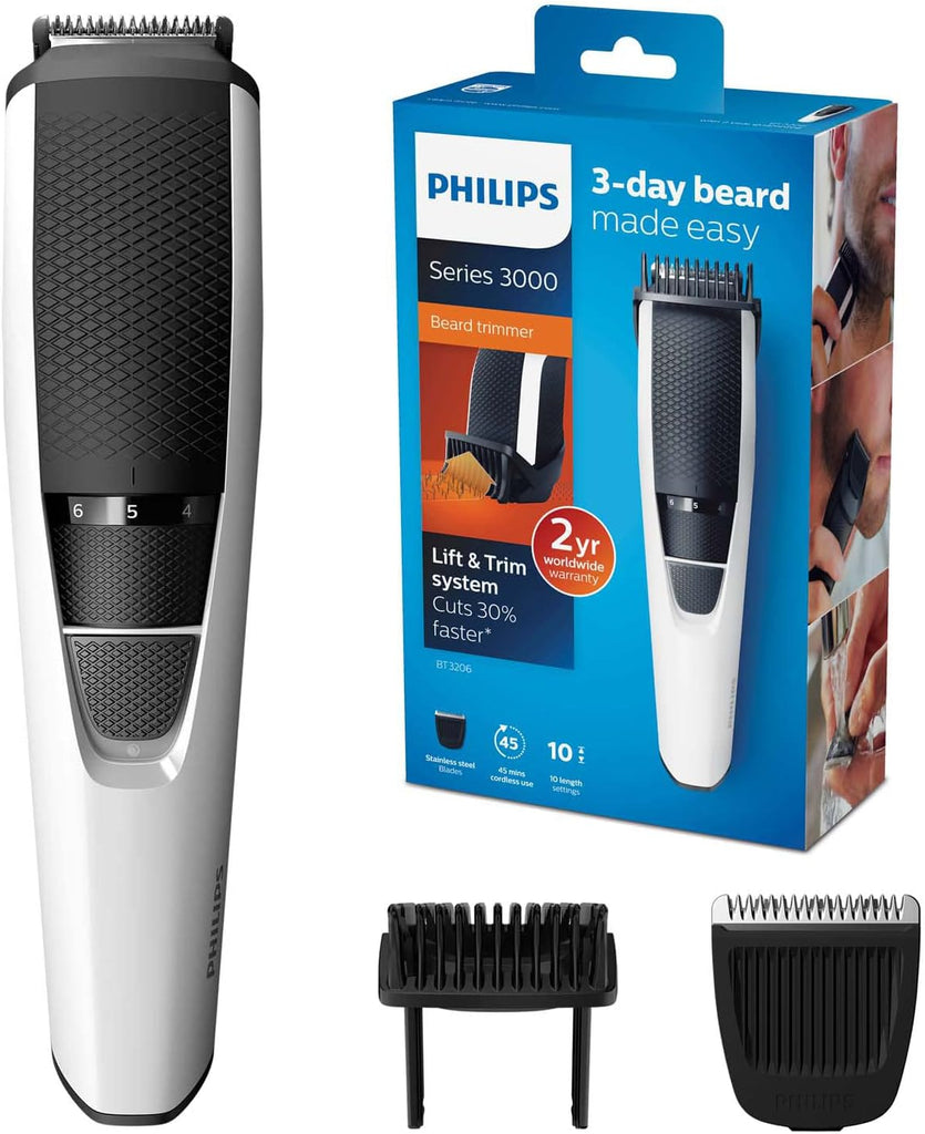 Philips skjeggtrimmer | løft&trim | trådløs | 10 lengde