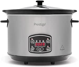 Prestige 5,6 liter | slow cooker | silver | digital