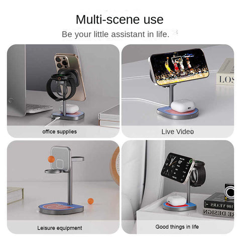 KUXIU X85 3-in-1 Basketball Magnetic Wireless Charger Compatible with Apple Family Bucket, Giving Boyfriend a Good Item