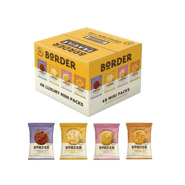 Borders Biscuits 48 Mini Mixed Flavour Cookies Assortment - Contains 4 Flavours