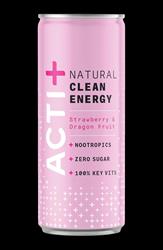 ACTIPH Water Acti+ Strawberry & Dragon Fruit Natural Clean Energy Drink 250ml