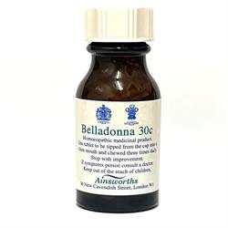 Ainsworths Belladonna 30C Single Counter Remedy 120 tabs