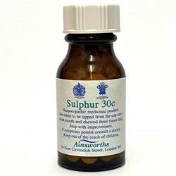 Ainsworths Sulphur 30C Single Counter Remedy 120 tabs