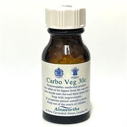 Ainsworths Carbo Veg 30C Single Counter Remedy 120 tabs