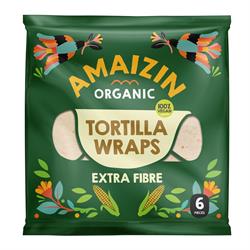 Amaizin Amaizin Tortilla Wraps Extra Fibre Organic 240g Pack (6 pieces)