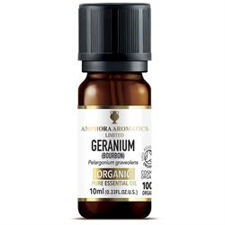 Amphora Aromatics Geranium Bourbon Organic Essential Oil 10ml