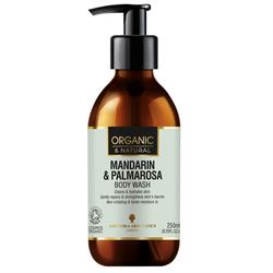 Amphora Aromatics Mandarin & Palmarosa Body Wash COSMOS Organic 250ml