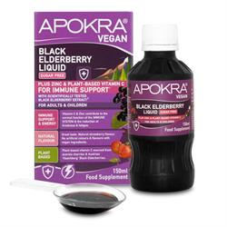 Apokra Sugar Free Elderberry Vitamin C & Zinc Syrup 150ml