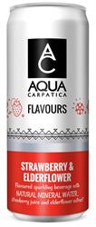 AQUA Carpatica Flavoured Sparkling Mineral Water Strawberry & Elderflower 330ml