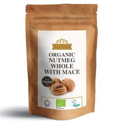 AUSHA Organic Nutmeg Whole with Mace 50g - 2** Star Great Taste Award