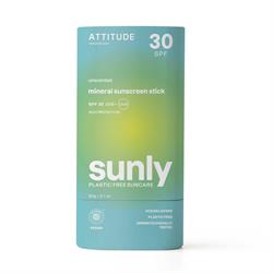 Attitude Sunly - Sunscreen Stick - Unscented - 30 SPF - 60 g