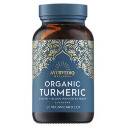 Ayurvediq Wellness Organic Turmeric Ginger & Black Pepper Extract Caps - 120's