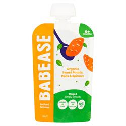 Babease Organic Sweet Potato Peas & Spinach 100g