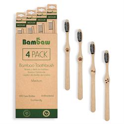 Bambaw Bambaw | Bamboo toothbrushes (4-pack) | Medium