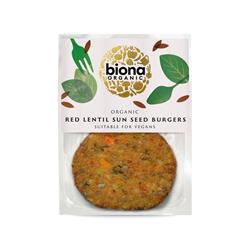 Biona Chilled Organic Red Lentil Sun Seed Burgers 160g