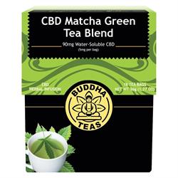 Buddha Teas Matcha Green Tea - with CBD - 18 tea bags