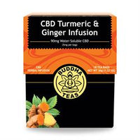 Buddha Teas Turmeric & Ginger Tea - with CBD. 18 tea bags