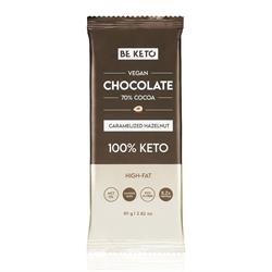 BeKeto BeKeto - Vegan Keto Chocolate + MCT Caramelized Hazelnut 80g