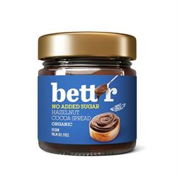 Bettr Hazelnut Cocoa Spread with NO Added Sugar Bio Bettr 250g