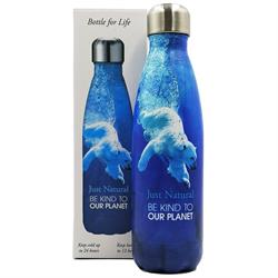 Just Natural BFL Stainless Steel Drinks Bottle 500ml - Polar Bear