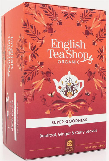 English Tea Shop Beetroot Ginger & Curry Leaves - 20 Tea Bag Sachets