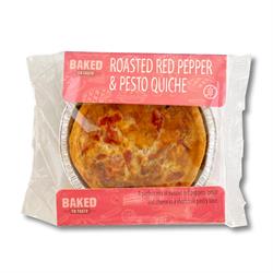 Baked to Taste Gluten Free Roasted Red Pepper and Pesto Quiche 165g