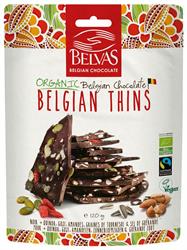 Belvas Belgian Thins Dark Goji Quinoa 120g