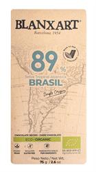 Blanxart BLANXART Premium Organic & Vegan 89% BRASIL Chocolate Bar 75g